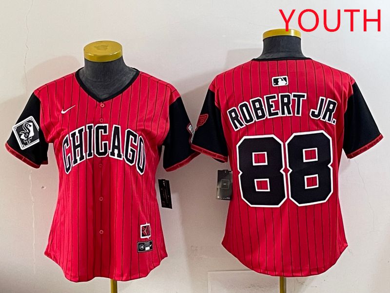 Youth 2025 Chicago White Sox 88 Robert jr Red Joint Name Nike MLB Jersey style 28